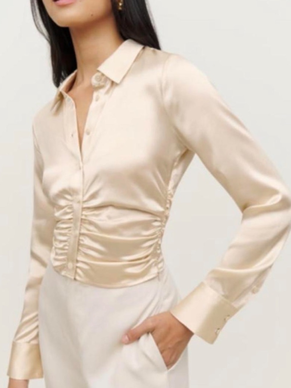 Reformation Kendal Silk Top